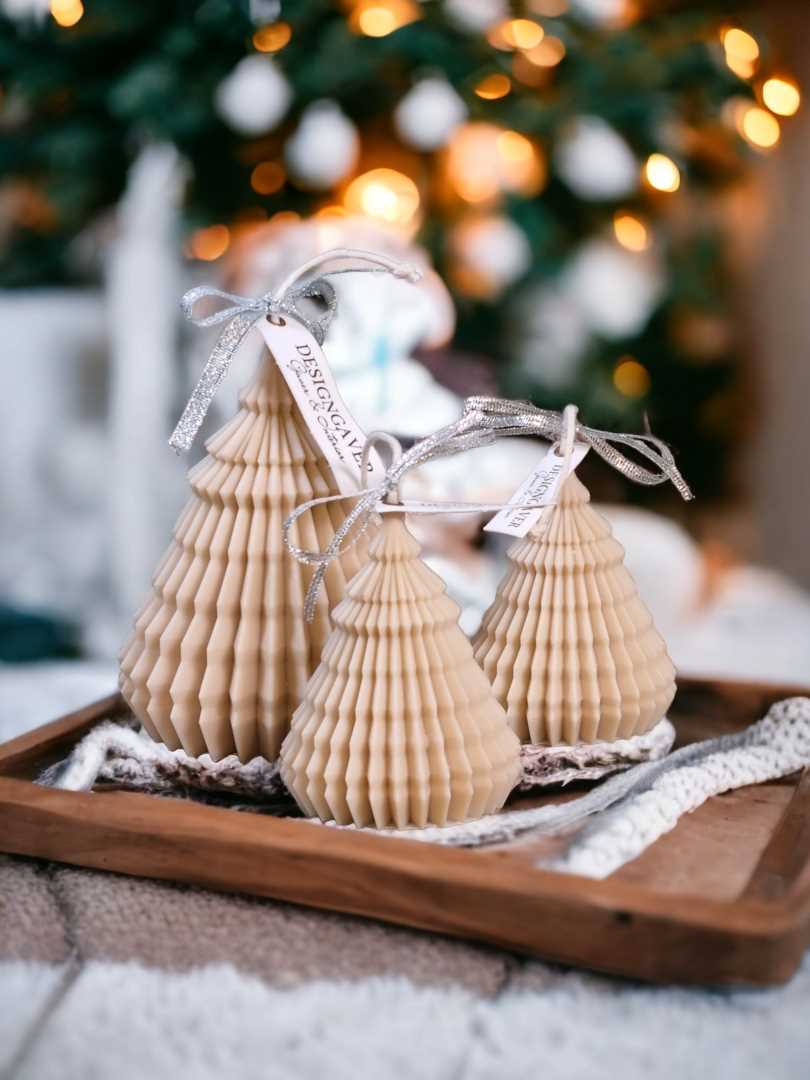 Origami Juletre - Stor / Beige - Dekorlys