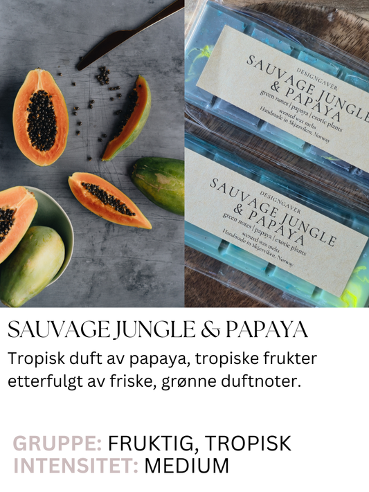 Sauvage jungle & Papaya - Duftvoks med tropiske lukter