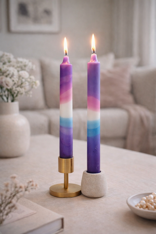 Dipdye kronelys - Purple