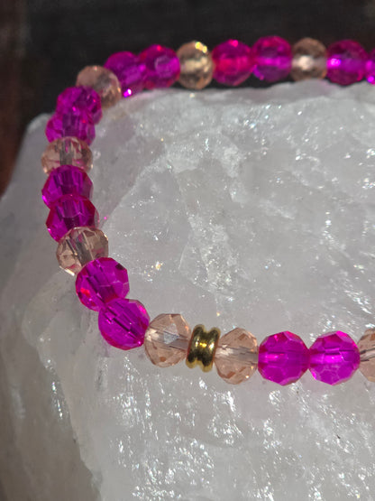 Elastisk Armbånd - Pink summer
