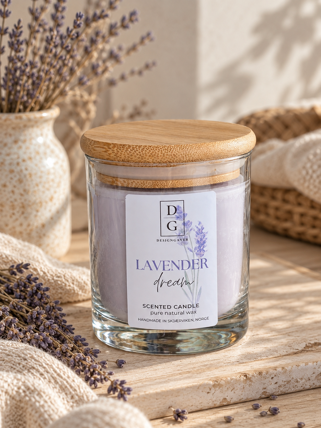 LAVENDER DREAM - DUFTLYS 220g - Soyalys med duft av lavendel
