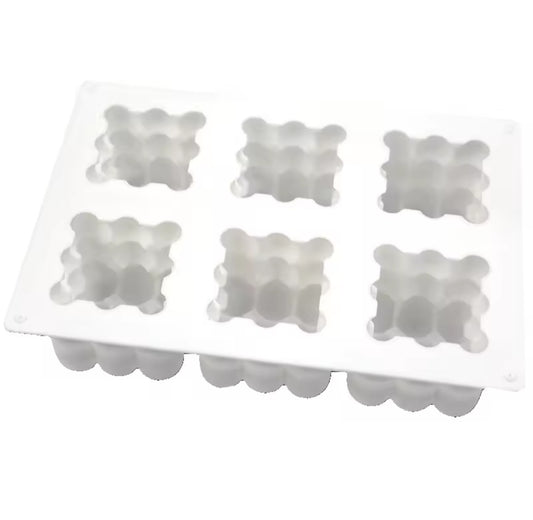 Silikonform til boblelys - 1 singelform eller 6 pk.