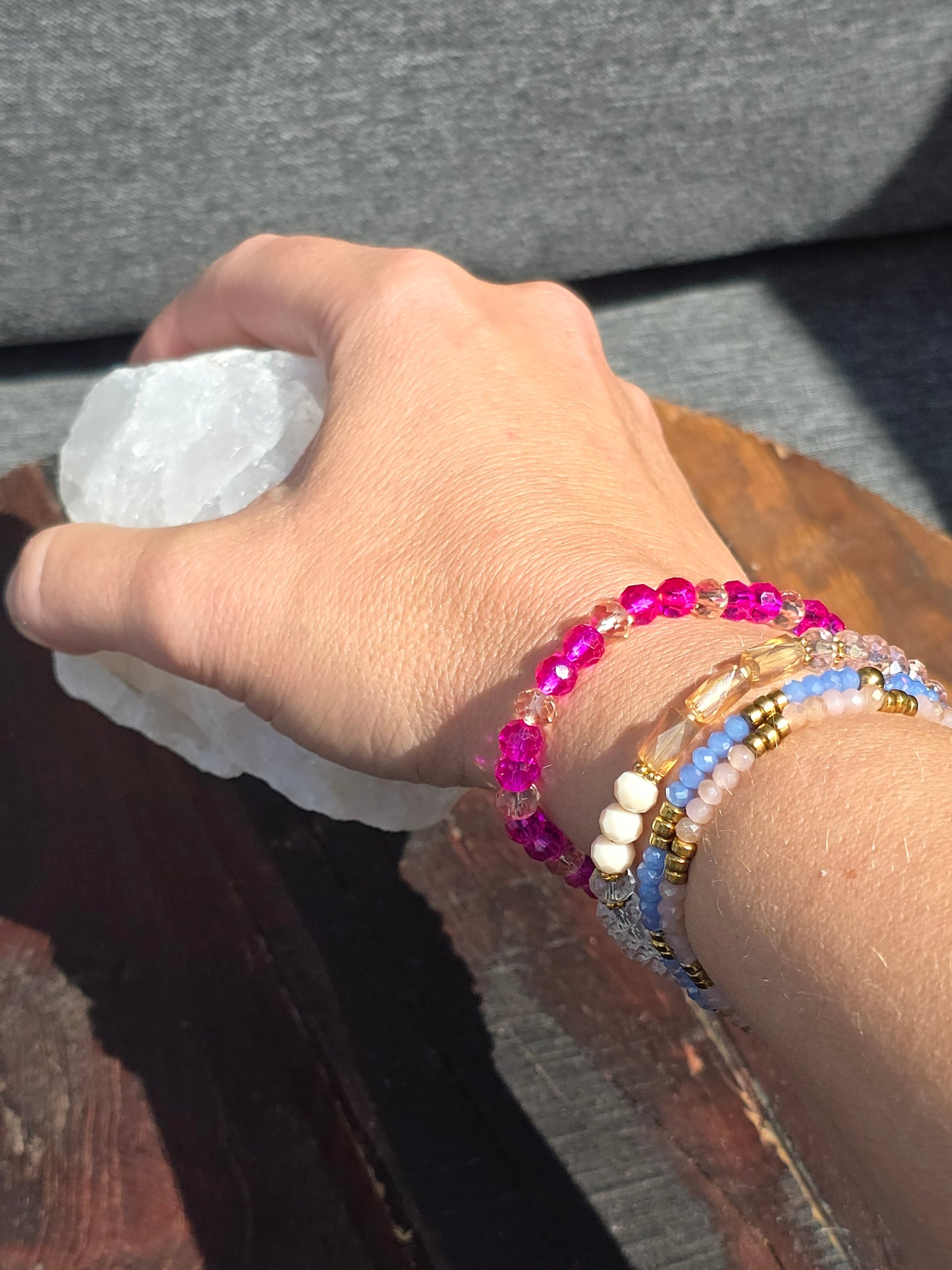 Elastisk Armbånd - Pink summer