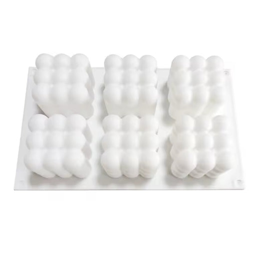 Silikonform til boblelys - 1 singelform eller 6 pk.