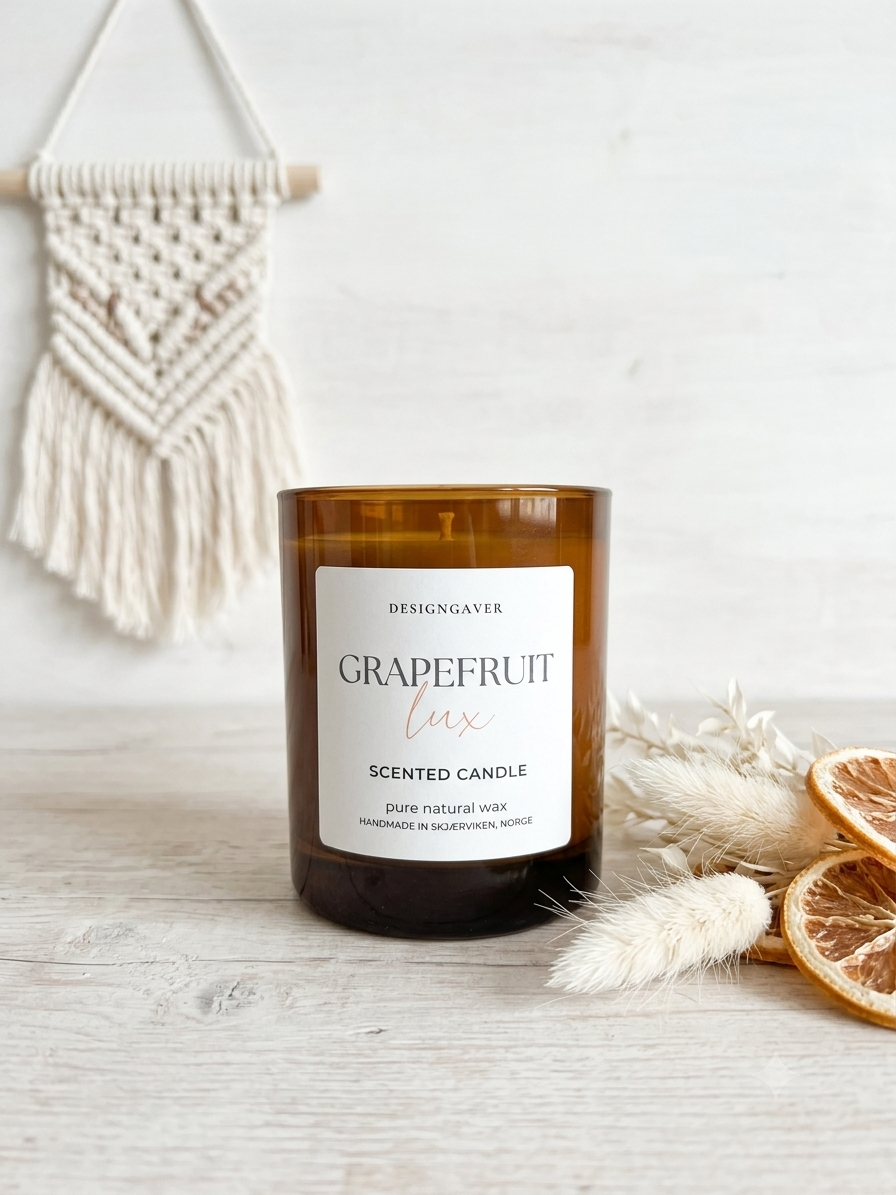 GRAPEFRUIT LUX - DUFTLYS av soyavoks med grapefruktduft - 220gram