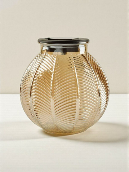 Nordic Energy Solarlykt - LED utelampe i amberfarget glassvare