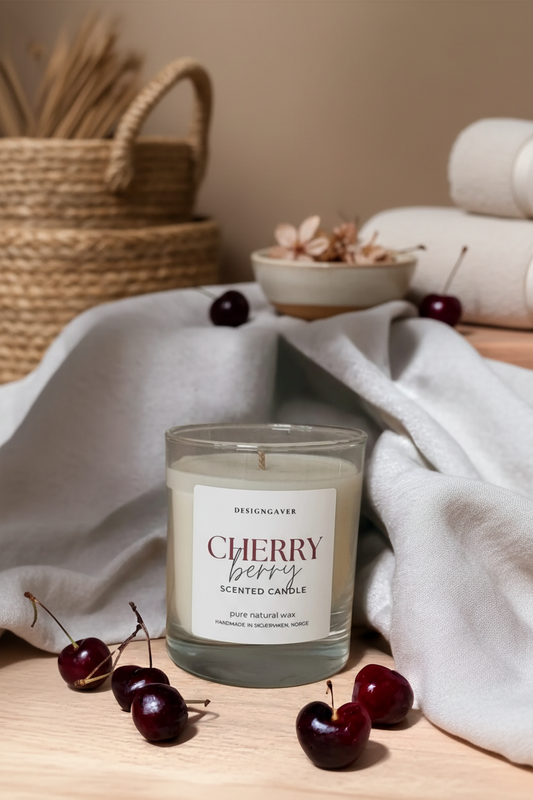 Cherry berry - Duftlys 220g Lukter som kirsebærlikør