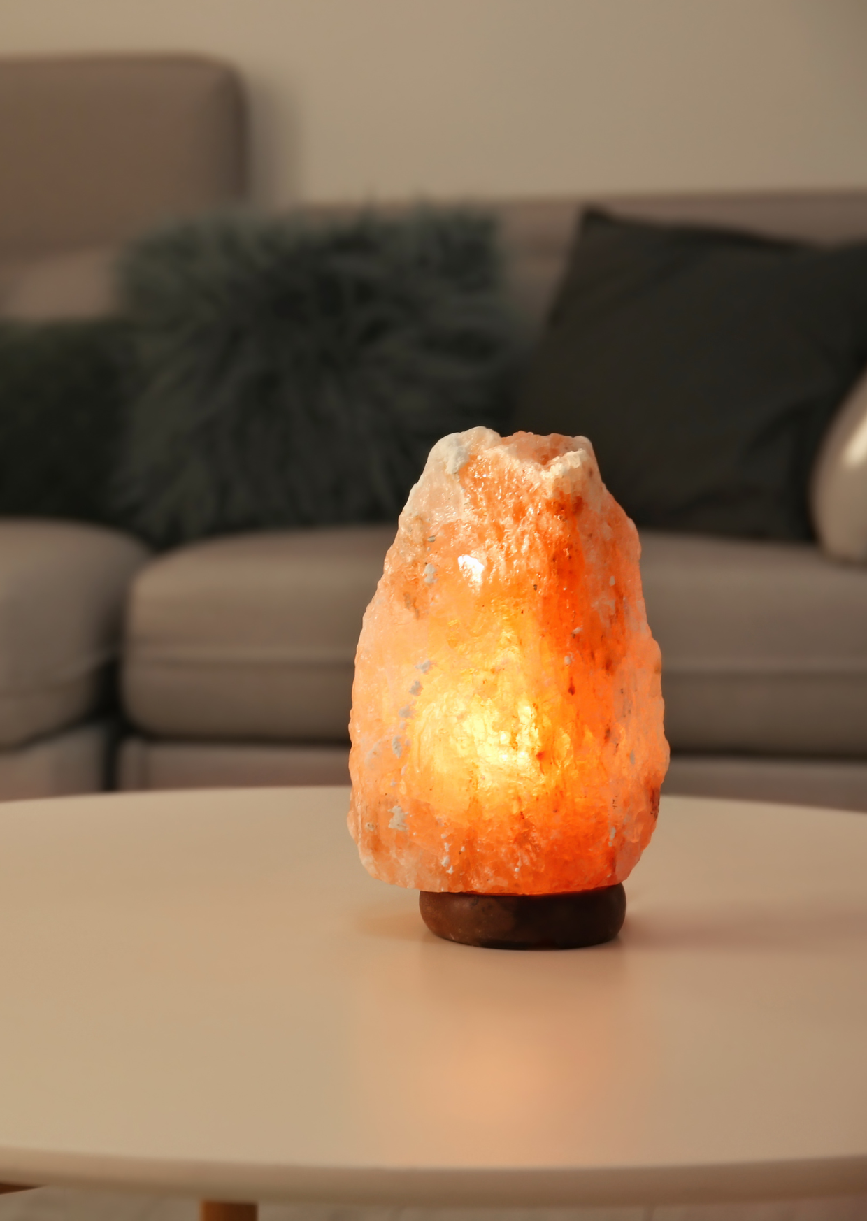 Himalaya Saltsteinslampe 5-7 kg - Tresokkel