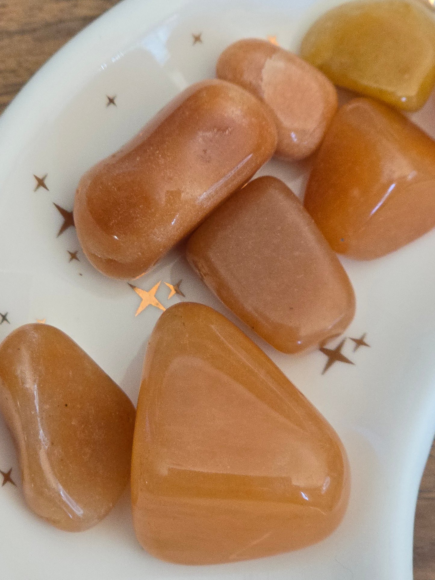 Oransje aventurin - Tromlet stein