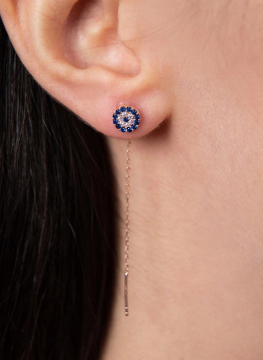 Evil Eye - Øredobber i rosegullforgylt 925 sterling sølv