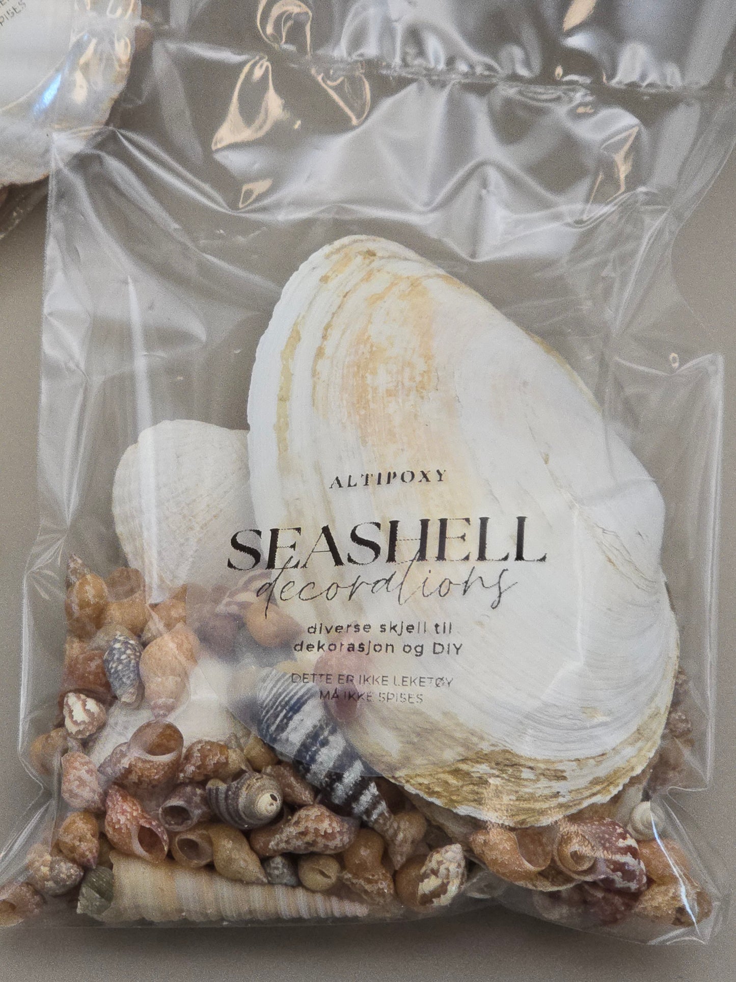 Seashell Dekorasjonsmix til feks rivertables og epoxyprosjekter