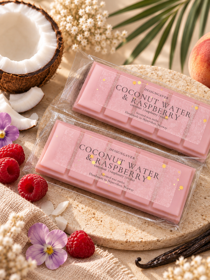 Coconut Water & Raspberry - Duftvoks - Tropisk kokosnøtt og bringebær