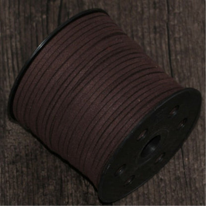 Faux Imitert semsket lærtråd 3mm - Forskjellige farger