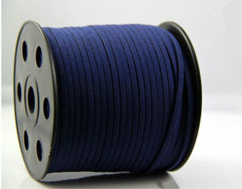 Faux Imitert semsket lærtråd 3mm - Forskjellige farger