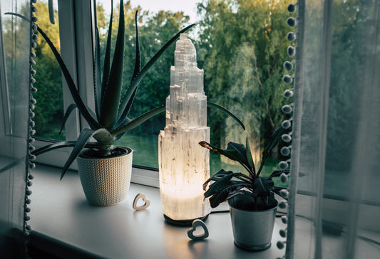 Selenittlampe elektrisk - Høyde ca 30 cm