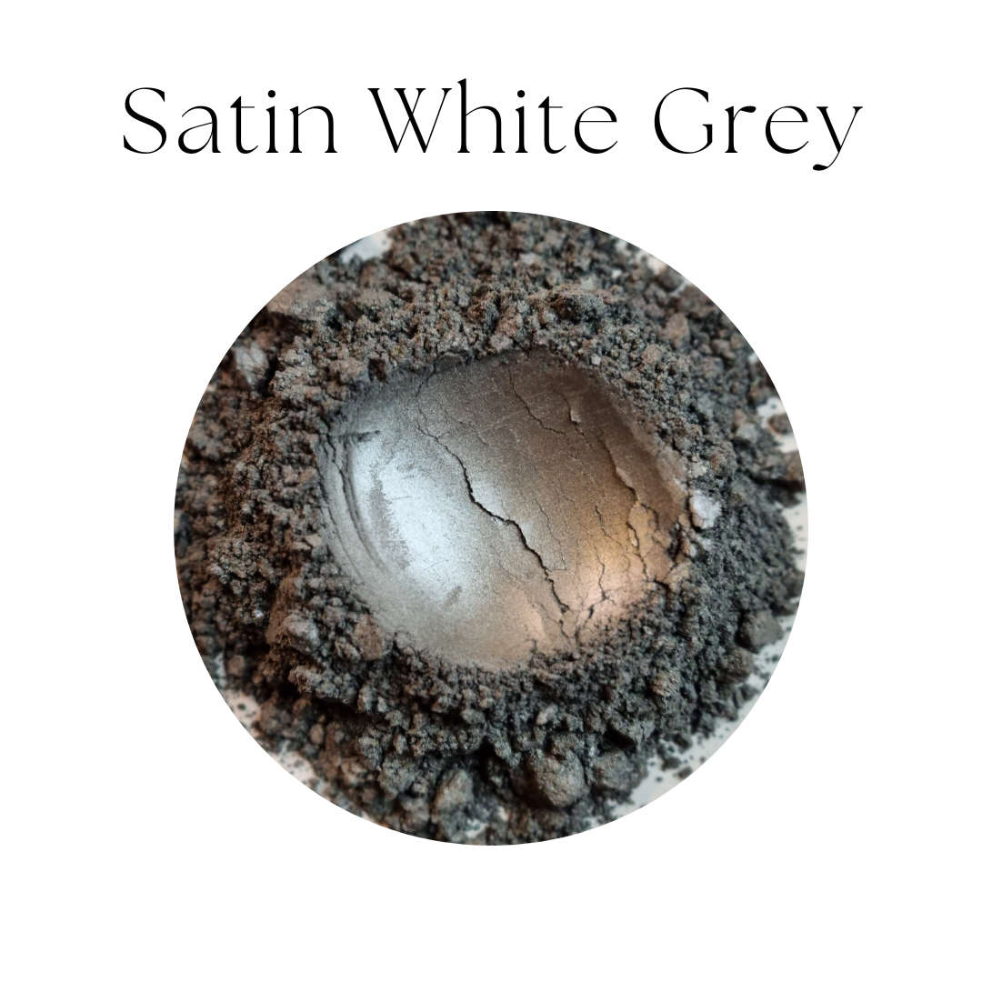 Satin White Grey