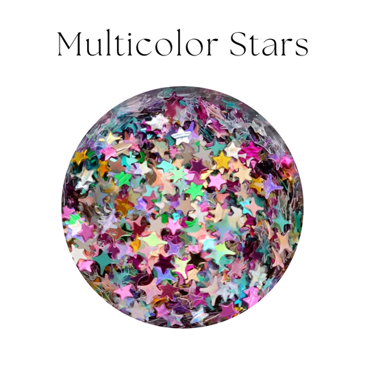 Multicolor Stars - Glitterpaljetter